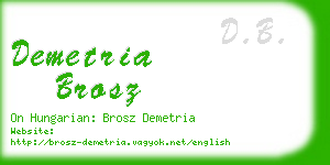 demetria brosz business card